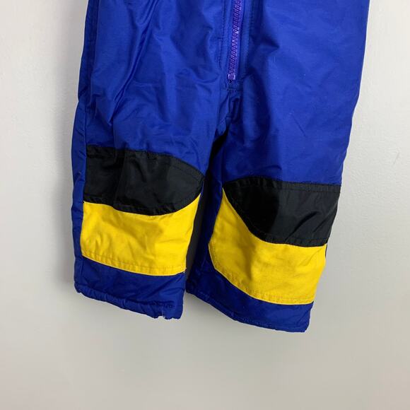 Weather Tamer Blue Yellow Black Colorblock Snow Bib Pants Baby Boy 12 Months - Picture 4 of 6